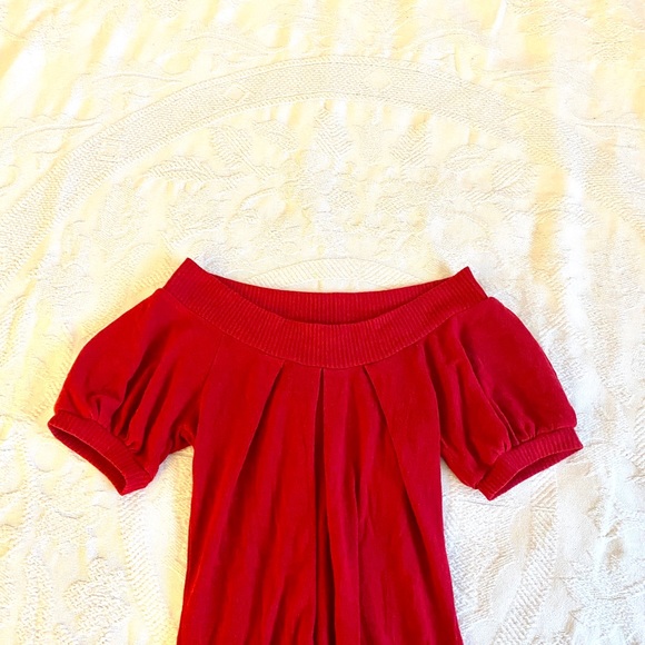 Like-New Vintage Y2K Off the Shoulder Little Red Dress - Picture 4 of 8